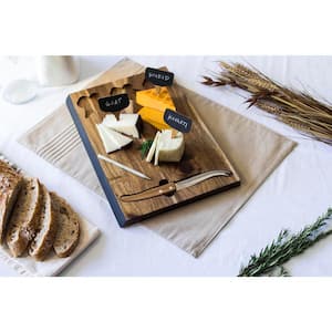 Delio Acacia Wood Cheese Board with Tools