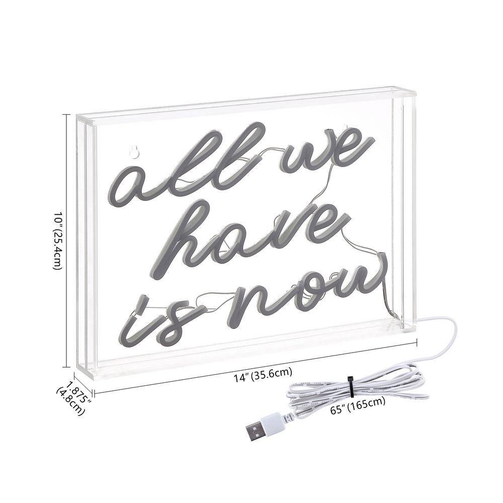 White Acrylic Box USB LED Neon Light Sign