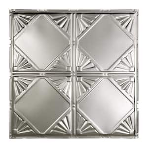 Erie 2 ft. x 2 ft. Nail Up Metal Ceiling Tile in Clear (Case of 5)