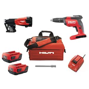 22-Volt Cordless Brushless SD 5000 Drywall Screwdriver Kit with Charger, (2) 4 Ah Batteries, Bit, Screw Magazine and Bag