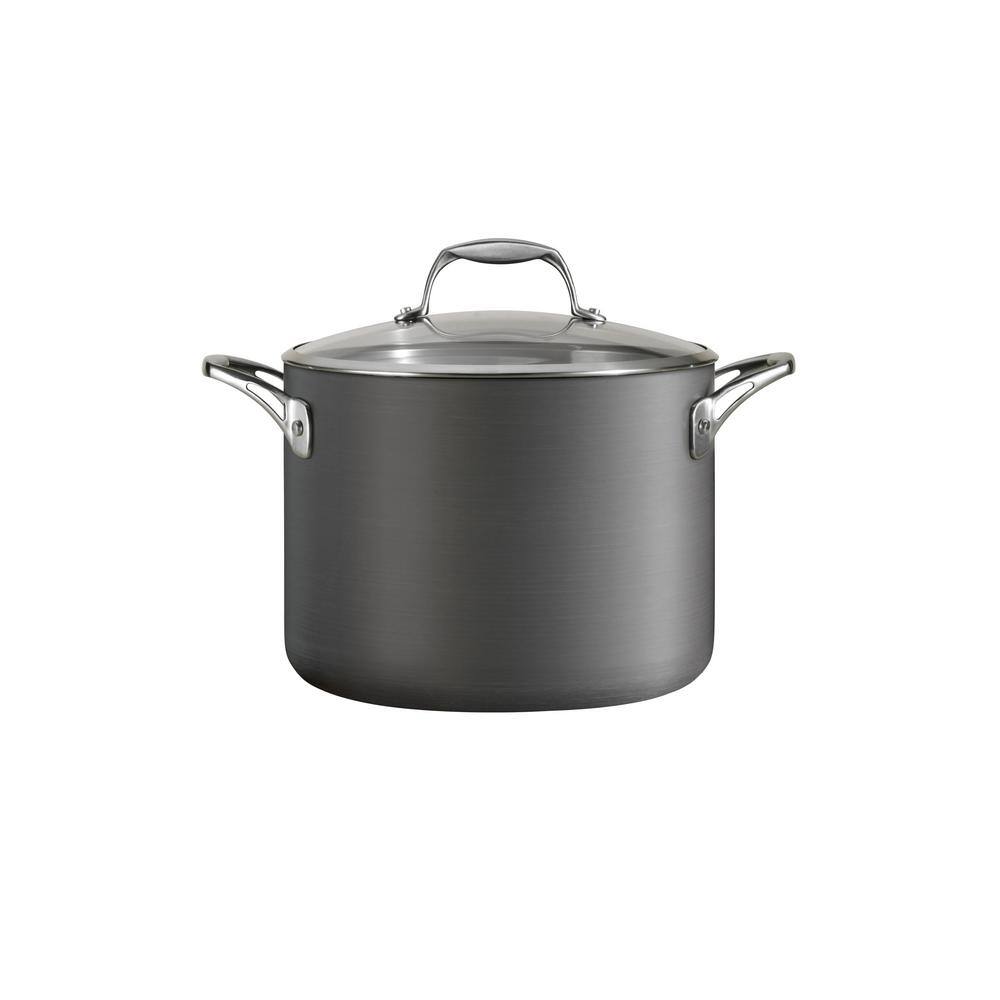 Tramontina 8 Qt Hard Anodized Aluminum Stock Pot with Lid