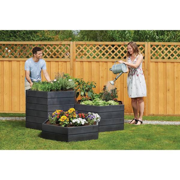 Exaco 43.5 in. W x 43.5 in. L x 10 in. H Anthracite Hexagonal