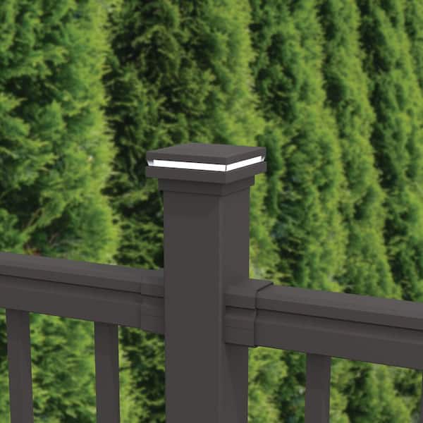 Barrette Outdoor Living VersaRail 2.5 in. Matte Black Aluminum Rail Contemporary LED Post Top