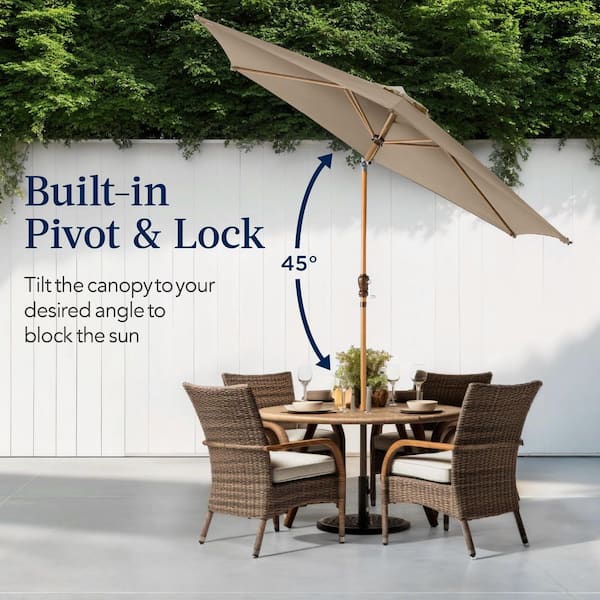 commercial 6 x 9 patio umbrella 9 FT Commercial Market Umbrella with Crank, No Tilt