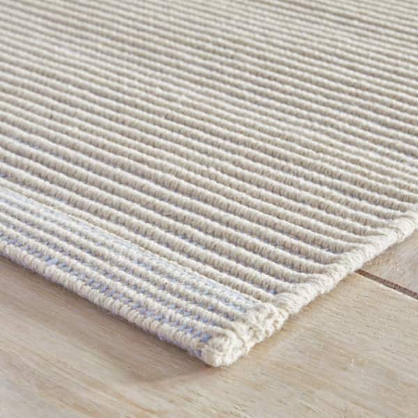 Haverhill Handwoven Cotton French Blue 9 ft. x 12 ft. Indoor Area Rug