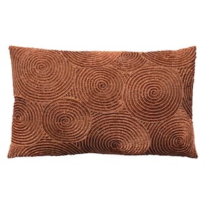 Omi Burtn Orange 12 in. x 20 in. Throw Pillow