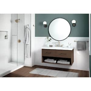 Nicoli J-Spout Gold 8 in. Widespread Double Handle Bathroom Faucet in Champagne Bronze