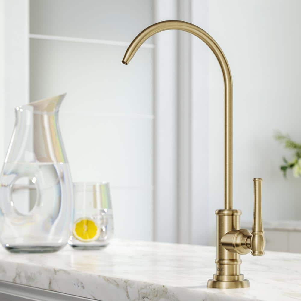 Allyn Brushed Gold 9-12" Hi Arc Stainless Steel Water Faucet