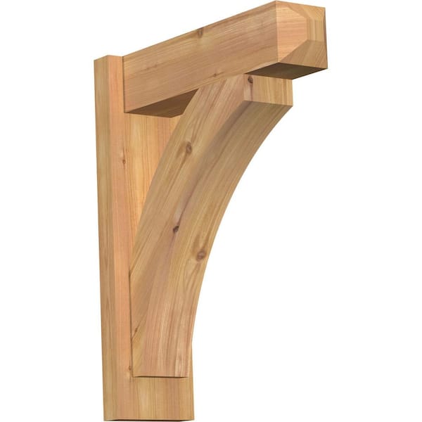 Ekena Millwork 6 in. x 22 in. x 18 in. Western Red Cedar Thorton Craftsman Smooth Outlooker