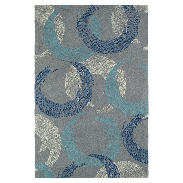 Kaleen Montage Grey 9 ft. x 12 ft. Area Rug