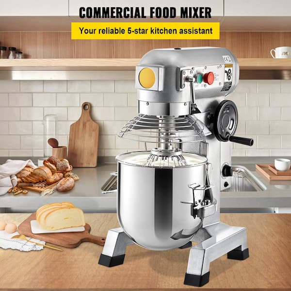Commercial Food Mixer, 30 qt. Heavy Duty, 1100 W, 3 Speeds, Timing Function