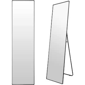 16 in. W x 61 in. H Rectangular Modern Classic Full-Length Floor Mirror with Round Stand Hanging Leaning Aginst The Wall