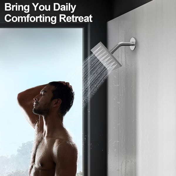 ZenithRain Wall Mount Triple Handle 5-Spray 12 in. and 6 in. Shower Faucet 2.5 GPM with High Pressure in Brushed Nickel