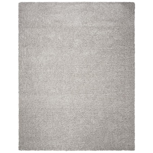 Madrid Shag Silver 8 ft. x 10 ft. Solid Area Rug