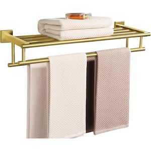 24 in. Wall Mounted, Towel Bar in Brushed Gold