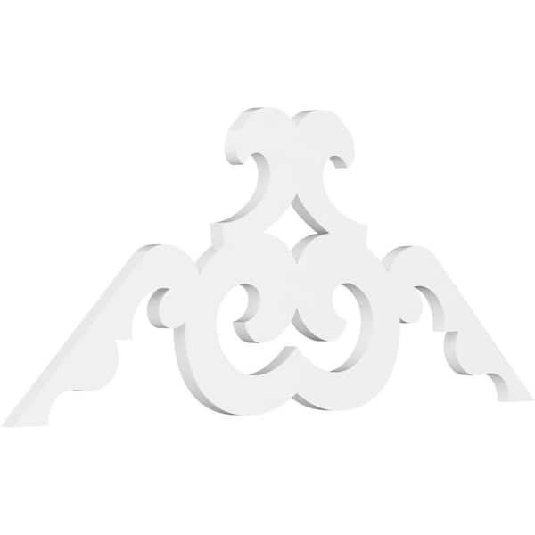 Ekena Millwork 1 in. x 48 in. x 22 in. (11/12) Pitch Benson Gable Pediment Architectural Grade PVC Moulding
