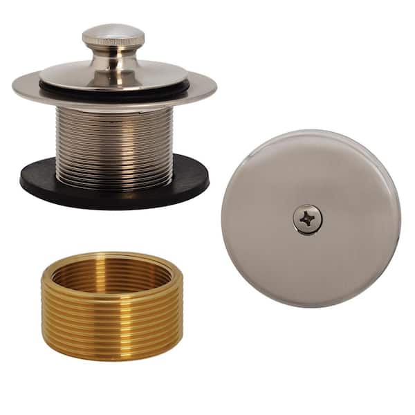 3-1/8 in. NPSM Twist and Close Universal Tub Trim with 1-Hole Faceplate, Stainless Steel