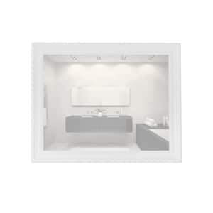 24 in. W x 30 in. H Framed Rectangular Bathroom Vanity Wall Mount Mirror in White