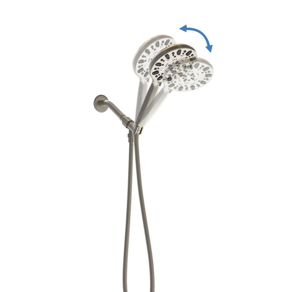 Single Handle 7-Spray Shower Faucet With1.8GPM 4.7 in. Adjustable Hand Shower Body Masage Shower Heads in Brushed Nickel price history on PriceWatchPro