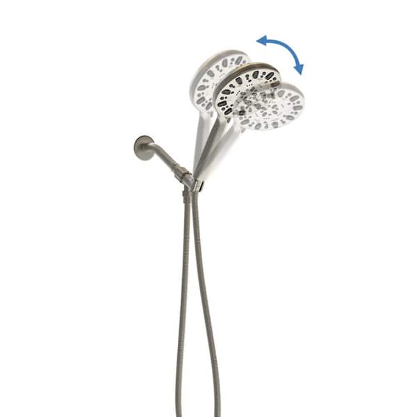 UPIKER Single Handle 7-Spray Shower Faucet With1.8GPM 4.7 in. Adjustable Hand Shower Body Masage Shower Heads in Brushed Nickel