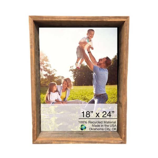 HomeRoots Josephine 18 in. x 24 in. Weathered Gray Picture Frame