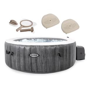 PureSpa Plus Inflatable 4-Person Hot Tub Jet Spa with Maintenance Kit and 2 Seats