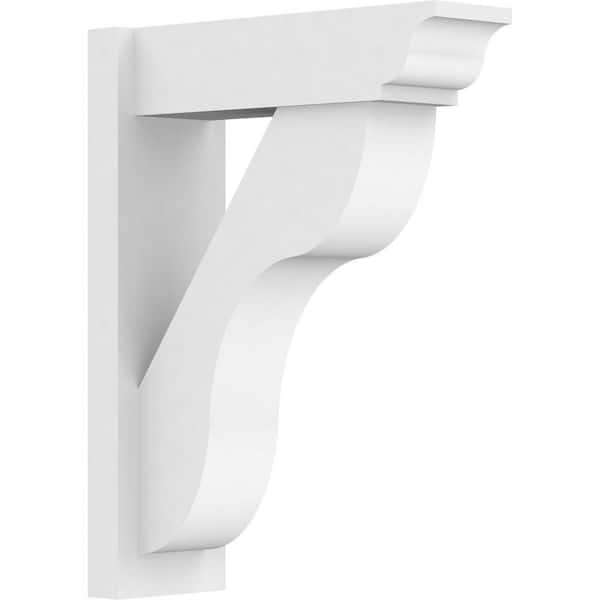 Ekena Millwork Carmel 7 in. W x 26 in. H x 20 in. D Signature Urethane Polyurethane Outlooker with Traditional Ends