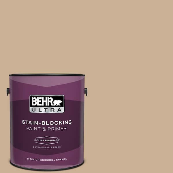 BEHR ULTRA 1 gal. #N260-3 Polo Tan Extra Durable Eggshell Enamel Interior Paint & Primer