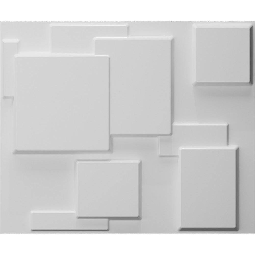 Threedwall 32 4 In X 21 6 In X 1 In Off White Plant Fiber Glue On Wainscot Wall Panel 6 Pack Ekb 02 119 The Home Depot