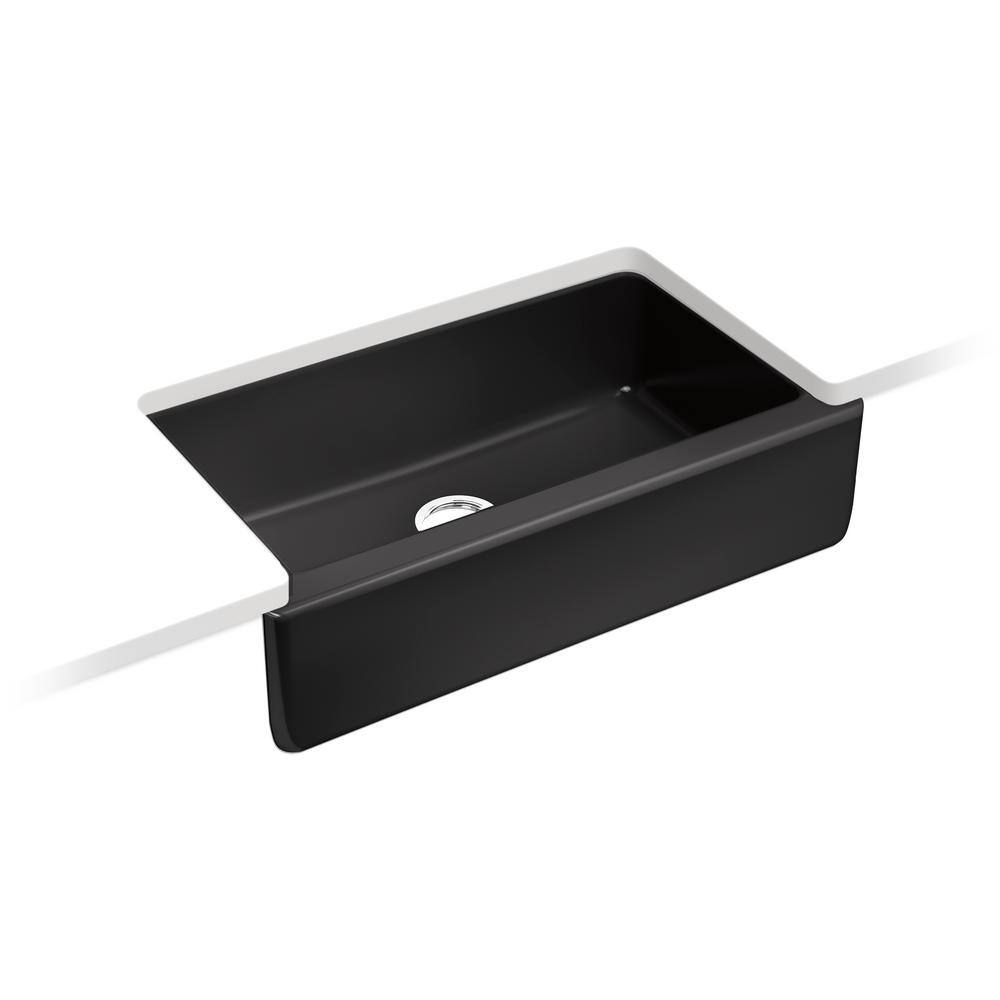 KOHLER Elmbrook Cast Iron 33 in. Single Bowl Farmhouse Apron Front