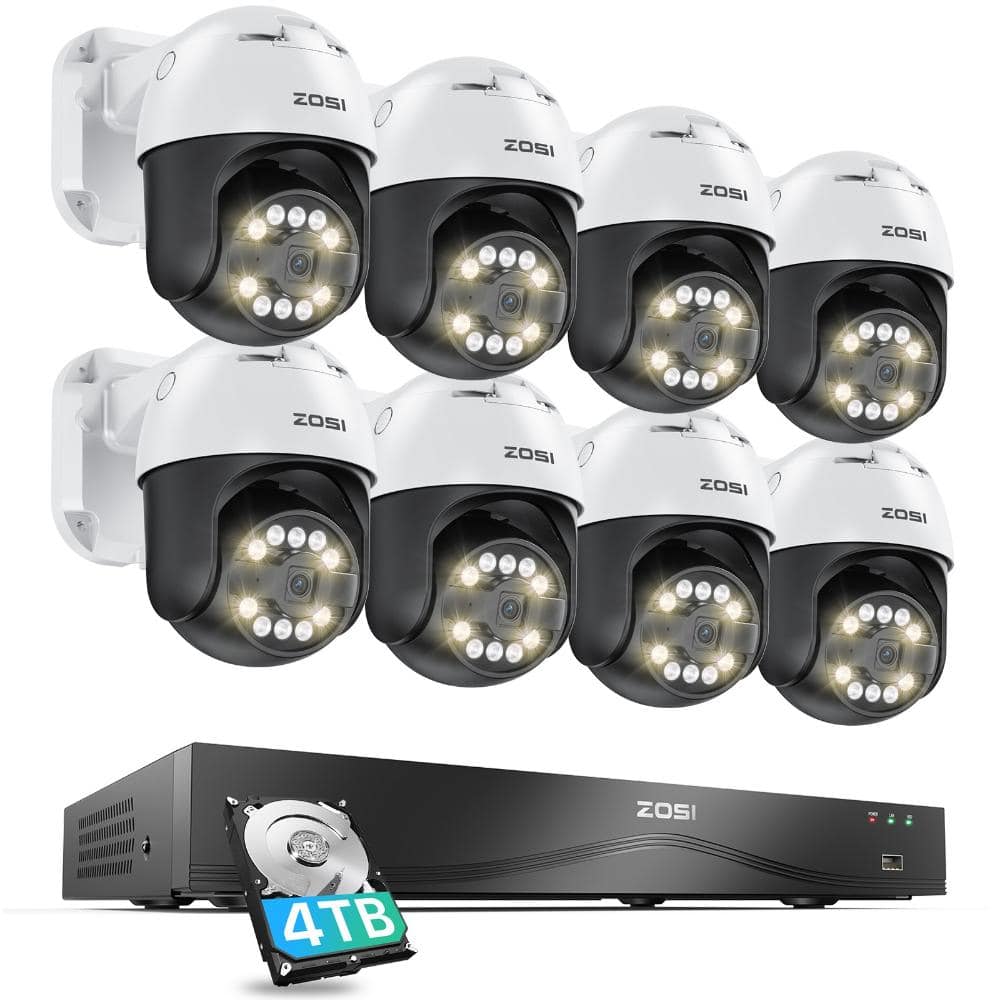 4K 16-Channel(32CH Expandable) POE 4TB NVR Security Camera System with 8-Wired 5MP 360° Pan Tilt Audio Outdoor Cameras price history on PriceWatchPro
