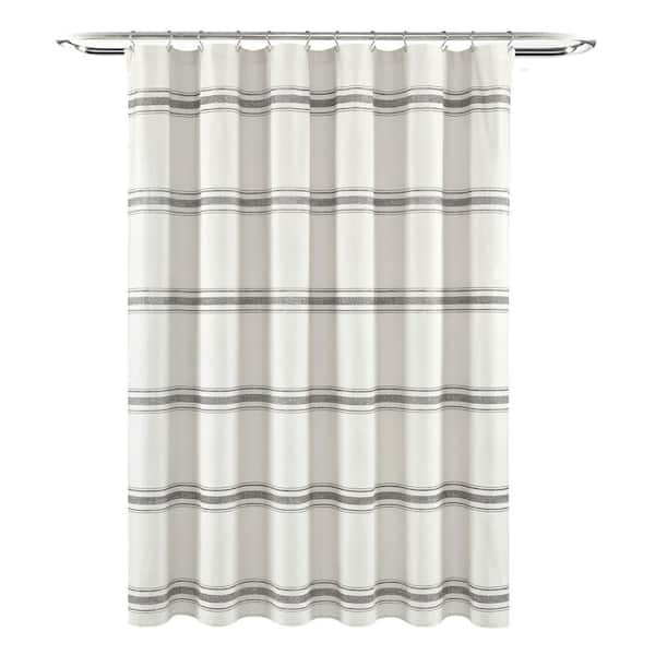 Farmhouse Stripe Shower Curtain Gray, Ugg Shower Curtain 72 X 84