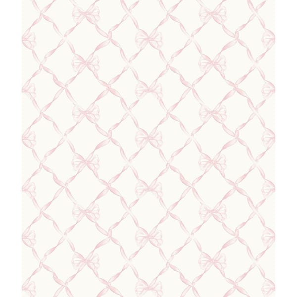 Baby Bow Pink Jam Peel and Stick Wallpaper Sample