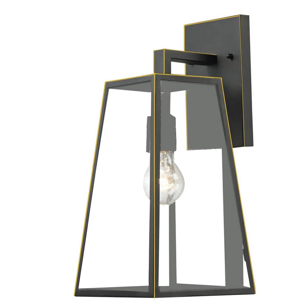 1-Light Imperial Black Outdoor Wall Lantern Sconce