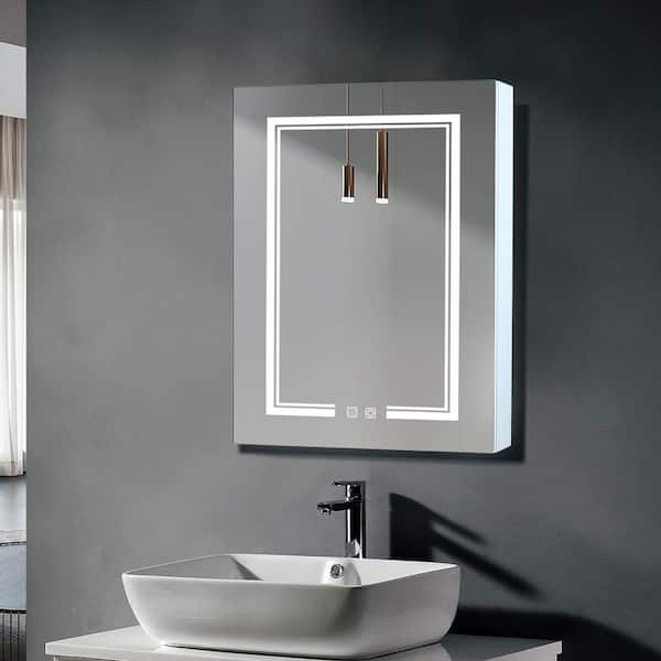 Karl home 28 in. W x 6 in. D x 20 in. H Bathroom Storage Wall Cabinet in White