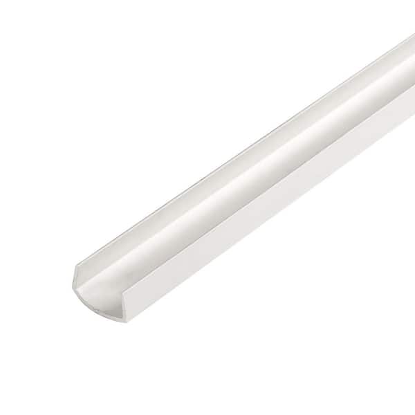 Outwater 1/4 in. D x 1/2 in. W x 48 in. L White UV Stabilized Rigid PVC Plastic U-Channel Moulding Fits 1/2 in. Board (3-Pack)
