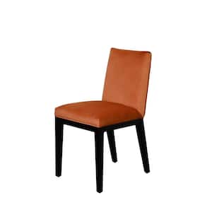 Hillary Velvet Dining Chair, Orange