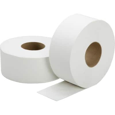 Jumbo Roll White 2-Ply Toilet Paper (12-Rolls Per Carton)