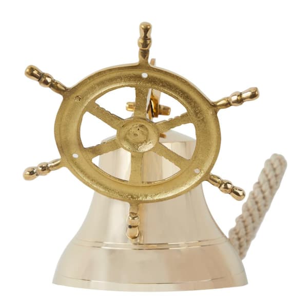  10 Brass US Navy Ship Bell - Nautical Replica : Home & Kitchen