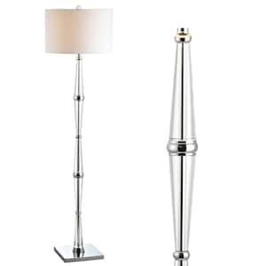 Francine 60 in. Chrome/Clear Crystal Floor Lamp