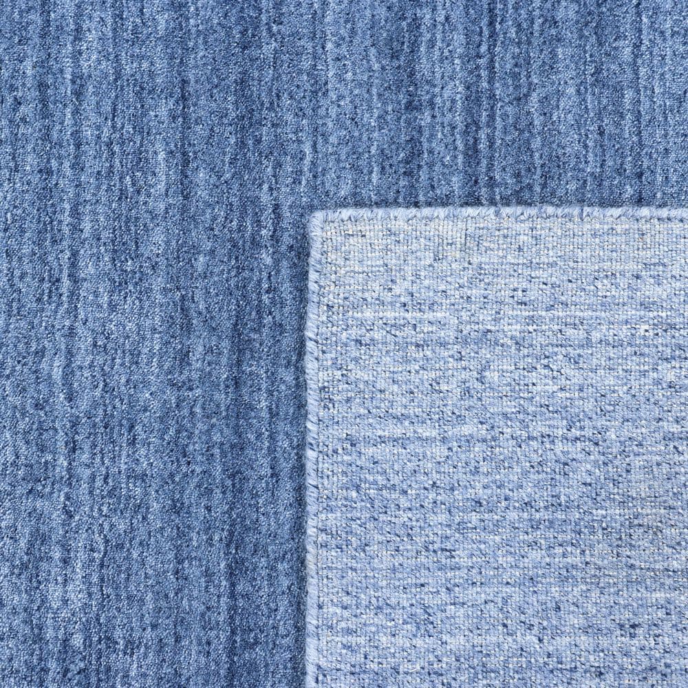 Harbor Stripe Hand-Knotted Denim Wool-Blend 8' x 10' Rug