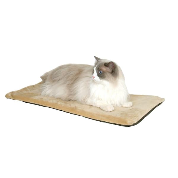 K&H Pet Products Thermo-Kitty Mat Small Mocha Heated Cat Bed