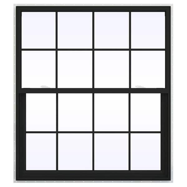 JELD-WEN 48 in. x 48 in. V-2500 Series Bronze Exterior/White