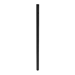 Athens 2-in x 2-in x 6.5-ft Gloss Black Aluminum Flat Top and Bottom Design End Post for Pool Application