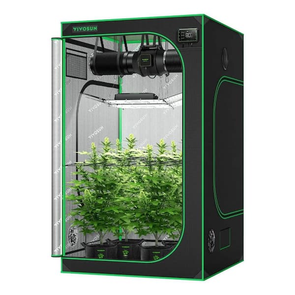 2x 200W AeroLight Wing SE LED Grow Light Kit, with 4x4 ft. Grow Tent, S6 Ventilation System, E42A Controller, Warm White