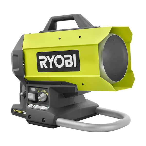 RYOBI ONE+ 18V Cordless Hybrid Forced Air Propane Heater (Tool Only) PCL801B The Home Depot