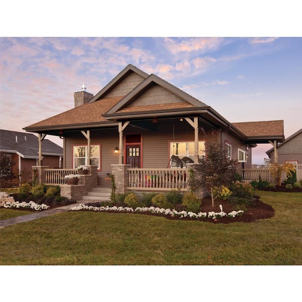 Take Home Sample Transformations Double 5 in. x 24 in. Vinyl Siding in Pewter