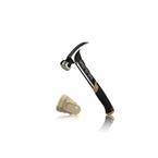 20 oz. Smooth Face Rip Claw Hammer with Soft Mallet Cap, Steel Handle