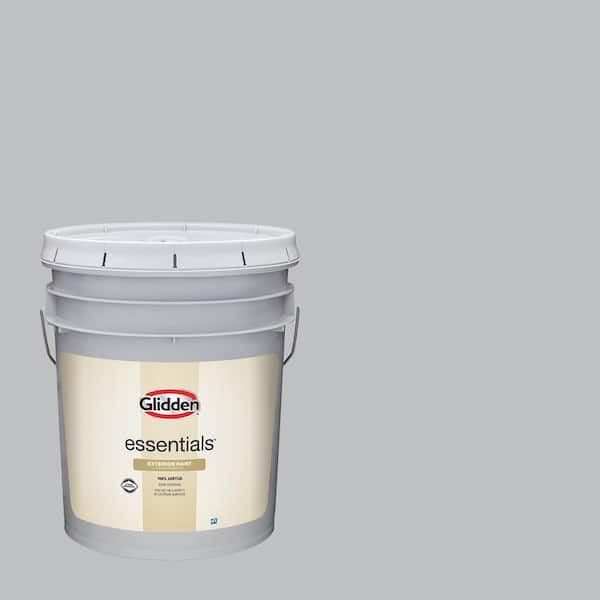 Glidden Essentials 5 gal. #PPG1013-3 Whirlwind Satin Exterior Paint