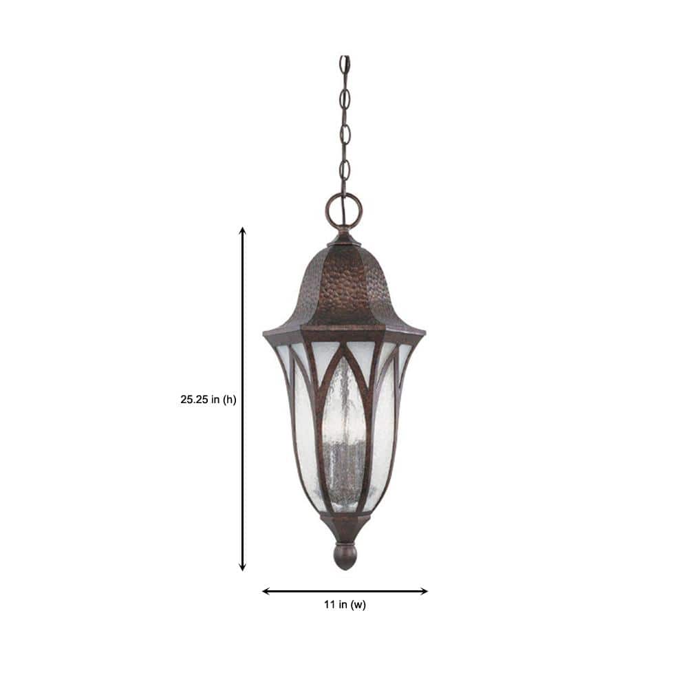 Charleston Vaulted Arch 25'' Outdoor Hanging Lantern in Burnished Antique Copper